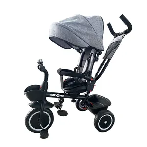 Thiết Kế mới Sang Trọng bé ba bánh/blue toddler đẩy dọc theo trike/trẻ em của xe đạp với cha mẹ và xử lý