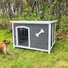 Folding Wood <strong>Dog</strong> Houses Outdoor Insulated, Weatherproof <strong>Dog</strong> <strong>Kennel</strong> <strong>Outside</strong> with Door Cute Wooden - Product Image 6