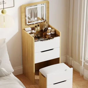 Mueble de Dormitorio Moderno al por Mayor: <span class=keywords><strong>Tocador</strong></span> <span class=keywords><strong>Blanco</strong></span> con Espejo para Maquillaje - Product Image 3
