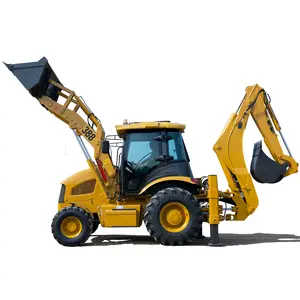 Compact New Front Backhoe Loader 4 Wheel Articulated Machinery Small Cheap Loader Backhoe Green Farm Backhoe Price For Sale