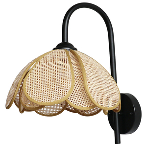 <strong>Wicker</strong> Chandelier Hand-Woven Rattan <strong>Wicker</strong> <strong>Light</strong> Natural Bamboo <strong>Wall</strong> <strong>Light</strong> for Living Dining Room Farmhouse - Product Image 2