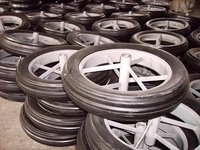 Roues en caoutchouc solide pour poussette de poupée, chariot de jardin, brouette