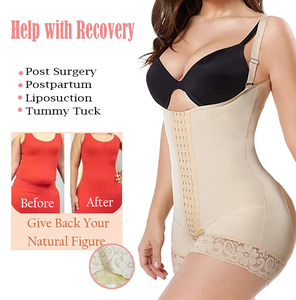 Faha pour femmes colombien Para Mujer BBL post-chirurgie vêtement post-partum ceinture 4 crochet ventre contrôle corps Shaper avec entrejambe ouvert - Product Image 3