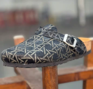 Sandalias de Piel Sintética con Estampado de Vaca para <span class=keywords><strong>Hombre</strong></span>, con Plantilla de Corcho y Suela Antideslizante, Fabricante de Sandalias y Zuecos, Diseño Personalizado - Product Image 2