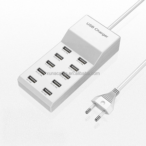 10-Port USB sạc đa cổng thông minh nhanh chóng sạc 5V 2.4A phổ sạc điện thoại Power Strip cho máy tính máy tính xách tay máy ảnh - Product Image 1
