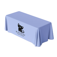 Offre à Durée Limitée : Housses de Table Ajustées Modernes en Polyester/Coton Tricoté Écologique, Durables, avec Logo Personnalisé – 4ft, 6ft, 8ft – Idéales pour Hôtels