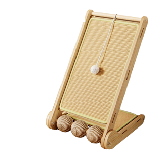 Griffoir pour <span class=keywords><strong>chat</strong></span> en bois massif écologique moderne, pliable en forme de L, réglable, protecteur de meubles pour les grands chats - Product Image 1
