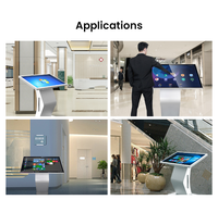 Kiosque interactif tactile de signalisation numérique d'intérieur sur pied, lecteur publicitaire LCD 43 pouces, pour la signalisation directionnelle et la publicité