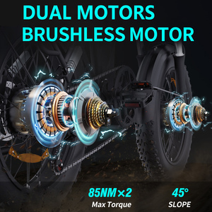 จักรยานไฟฟ้า Ridstar ขนาด 26 นิ้ว 48v 23Ah ยางใหญ่ มอเตอร์คู่ รุ่น City Hybrid พับได้ สำหรับผู้ใหญ่ Q20 มอเตอร์คู่ Q20 - Product Image 4