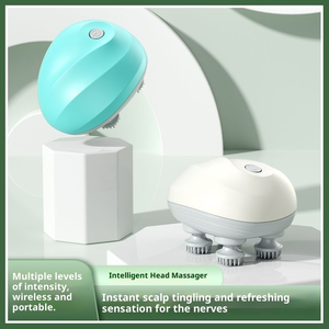 Masseur de tête portable et léger, machine de massage vibrante intelligente pour <span class=keywords><strong>la</strong></span> tête, 3 modes de massage, masseur du cuir chevelu pour <span class=keywords><strong>la</strong></span> relaxation de <span class=keywords><strong>la</strong></span> tête - Product Image 4