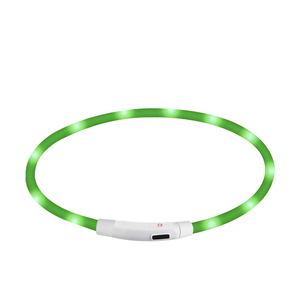 <span class=keywords><strong>Collar</strong></span> brillante LED recargable por USB de silicona para perros, collares LED intermitentes para caminar para mascotas - Product Image 1