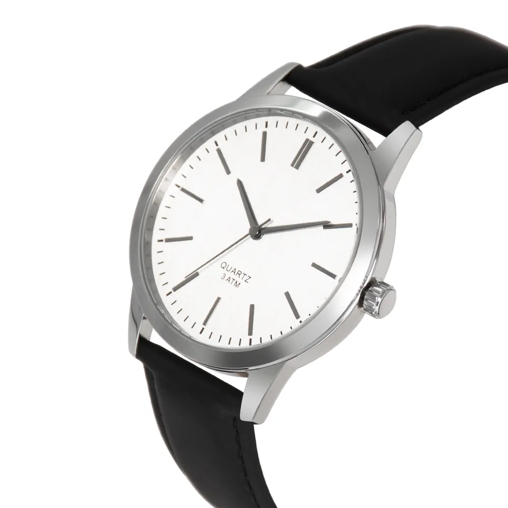 BEWELL Classic Stylish Fashion Gift Stainless Steel Genuine Leather Man Wrist Quartz Watch