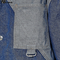 Ensemble en denim color block coupé-cousu, patchwork, streetwear oversize, chemise boutonnée à imprimé graphique et short à cordon de serrage