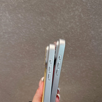 Coque de téléphone antichoc à texture litchi avec grande fenêtre et logo personnalisable pour iPhone 17 Pro Max, 15, 16, avec film de protection d'objectif