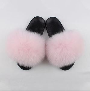 <span class=keywords><strong>Pelliccia</strong></span> di volpe verde di lusso estiva da ragazza per pantofole da donna leggera <span class=keywords><strong>arancione</strong></span> vera <span class=keywords><strong>pelliccia</strong></span> di volpe alla moda e calda - Product Image 3