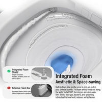 Vente en gros usine – Nouvelle toilette intelligente intégrée à ouverture automatique du couvercle, sans limite de pression d'eau, pour toilettes et salles de bain
