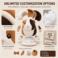 Fabricant de Mascottes en Peluche Personnalisées pour Cochon d'Inde, OEM ODM, Vente en Gros, Poupée en Peluche Réaliste pour Mascottes de Marque et Articles Cadeaux