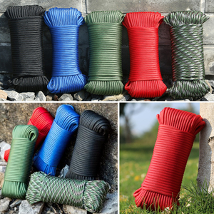 7 sợi 4mm <span class=keywords><strong>Polyester</strong></span> dù dây 550 lbs dây dây buộc lều dây cho đi bộ đường dài cắm trại - Product Image 6