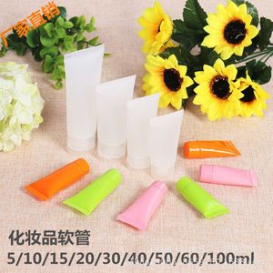 Tubos de Plástico Esmerilado para Limpiador Facial de 5, 10, 15, 20, 30, 40, 50, 80 y 100 ml con Tapas Abatibles y Tapones de Rosca, Envases Cosméticos - Product Image 2