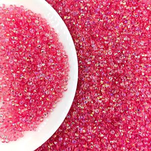 Perles en acrylique colorées de 3 mm pour accessoires de bijoux DIY, avec fond brillant, pour <span class=keywords><strong>manucure</strong></span>, pour influenceurs - Product Image 3
