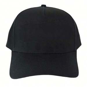 Gorras de Béisbol de 5 Paneles de Algodón Resistentes al Agua, Gorra Deportiva para Hombre, Gorras con Cierre a Presión para Exteriores, Color Negro Personalizado - Product Image 3