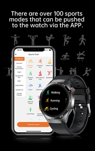 Reloj Inteligente IP68 de 1.53 Pulgadas HW95, Reloj Deportivo para Hombre con ECG, PPG, Monitor de Actividad Física, Frecuencia Cardíaca, Pulsera Inteligente Redonda a Prueba de Agua - Product Image 5