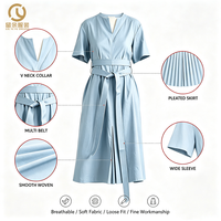 Fabricant de vêtements Non défini Haute Qualité Robes pour Dames Personnalisées Fournisseur de Robe de Mode Midi pour Femmes en Coton