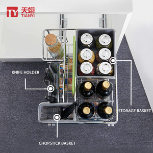 Accessori per Mobili da Cucina, Cestello Estraibile Multiuso, Organizzatore Multifunzionale per Spezie - Product Image 6