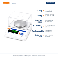Balance de laboratoire JINGFEI YP-3002F 300g x 0.01g rechargeable avec fonction de comptage – Fournisseur d'usine OEM