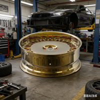 22 "24" 26" Rose Gold Chrome LUCE CUTLASS CHEVELLE MONTE CARLO G BODY BOX CHEVY 5X4.75