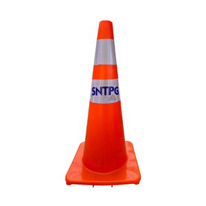 Cône de signalisation routière en PVC de 700 mm, hautement réfléchissant, en plastique, pour la sécurité routière - Product Image 3