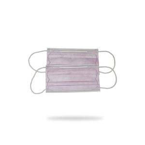 หน้ากากอนามัยทางการแพทย์ผ้าใยสังเคราะห์แบบใช้แล้วทิ้งสำหรับเด็กผู้ใหญ่ชุดหน้ากากแบนสีดำสีชมพู - Product Image 4