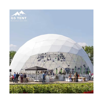 Tente dôme géodésique de luxe imperméable pour camping extérieur, tente igloo, tente boule avec salle de bain, tente de villégiature, tente de glamping