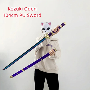 10 Styles 104CM Cosplay 1:1 Anime Kozuki Oden Yamato violet épée arme Katana sécurité lame Anime samouraï épée jouet - Product Image 3