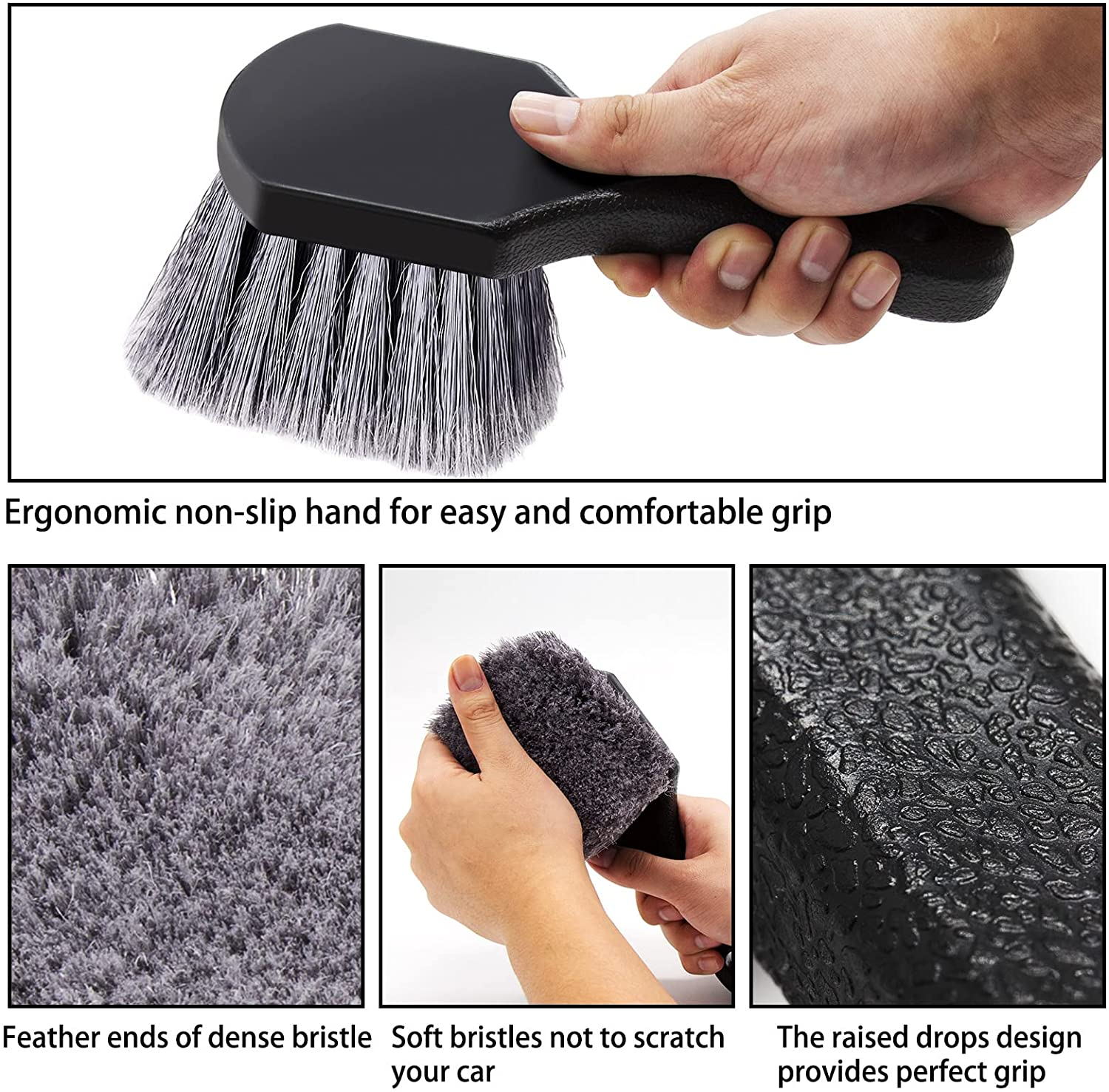 8 Pcs Car Wheel Wash Brush For Tire PP Nylon Customized