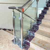 Rampe en verre en acier inoxydable 304 316, fixation murale, la plus vendue, pour extérieur et intérieur, pour balcon, balustrade, patio, escalier, piscine