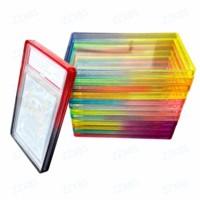 Pelindung Kartu Graded PSA, Penutup Transparan, Pelindung Sudut Warna Campuran, Peredam Guncangan untuk Kartu Koleksi Graded Sport