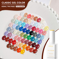 JTING Nouvelle Collection de Kits de Vernis Gel Classiques 72 Couleurs – Sans TPO/HEMA – Gel UV Professionnel Soak Off pour Ongles – OEM