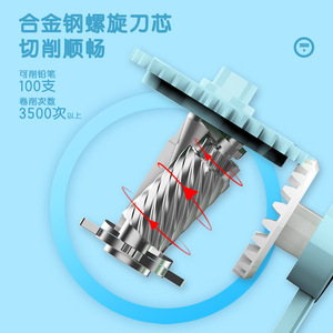 Deli Vertical Pencil Sharpener VB102 Manual Alloy Blade For Student Stationery Wholesale 100 Pencils Capacity - Product Image 1