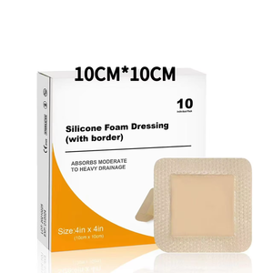 Carbou 10x10cm không thấm nước vết thương băng dính chăm sóc Silicone bọt Hydrogel vô trùng vết thương mặc quần áo - Product Image 1