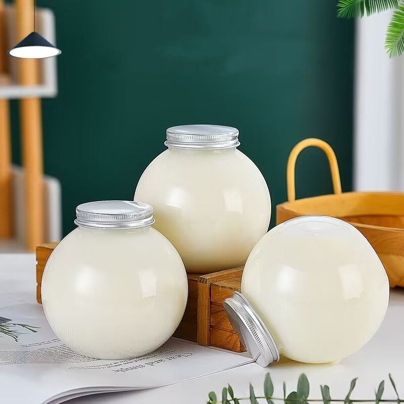 ขวดใสพร้อมฝาปิดอลูมิเนียม