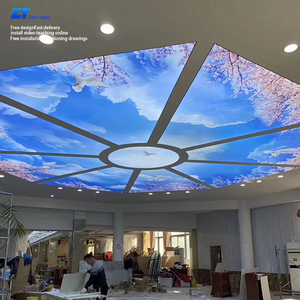 PVC căng Trần vải bầu trời đầy sao màu xanh và trắng trong suốt phim mới mềm hình chữ nhật hộp đèn với tính năng trang trí - Product Image 4