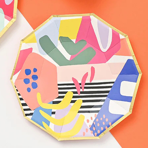 Kid Birthday Custom Paper Tableware <b>Set</b> Custom Printing Pattern Paper Plates Cups Napkins <b>for</b> Kid Birthday Party Supplies - Product Image 6