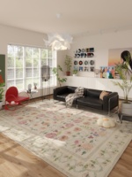 2026 Neuer Teppich Wohnzimmer Französisch Retro Luxuriös Hochwertig Sofa Couchtisch Teppich Schlafzimmer Fleckresistent Wasserdicht Bettvorleger
