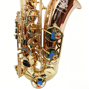 Saxophone ténor professionnel en cuivre phosphoreux avec clés laquées or - Product Image 6