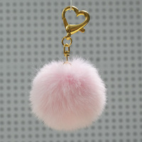 Nouveau 2026 – Porte-clés pompon en fausse fourrure de 6 cm, forme cœur, avec fermoir mousqueton, pendentif boule de fourrure pour sac, clé, emballage cadeau, fournitures artisanales