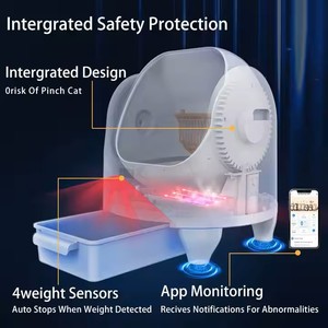 2025 Intelligente Katzentoilette mit Selbstreinigungsfunktion, Tuya App-Steuerung, anpassbare OEM-Dienstleistungen, Bestseller, Zubehör aus Kunststoff - Product Image 4