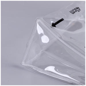친환경 핸드백 투명 PVC 가방 손잡이와 버튼이 있는 선물 및 판촉용 가방 - Product Image 5