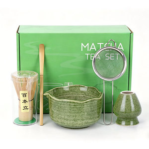 AMULYN Ensemble de fouets <span class=keywords><strong>à</strong></span> <span class=keywords><strong>matcha</strong></span> japonais <span class=keywords><strong>en</strong></span> <span class=keywords><strong>bambou</strong></span>, Chasen <span class=keywords><strong>à</strong></span> 100 dents, Kit de cérémonie du thé avec bol et cuillère, Emballage <span class=keywords><strong>en</strong></span> boîte cadeau pour la vente <span class=keywords><strong>en</strong></span> gros - Product Image 1