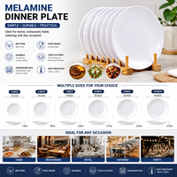 Luxe Melamine Bord, Onbreekbaar, Keramieklook, Onverwoestbaar Serviesgoed voor Restaurant, Hotel, Bruiloft, Feest, BPA Vrij